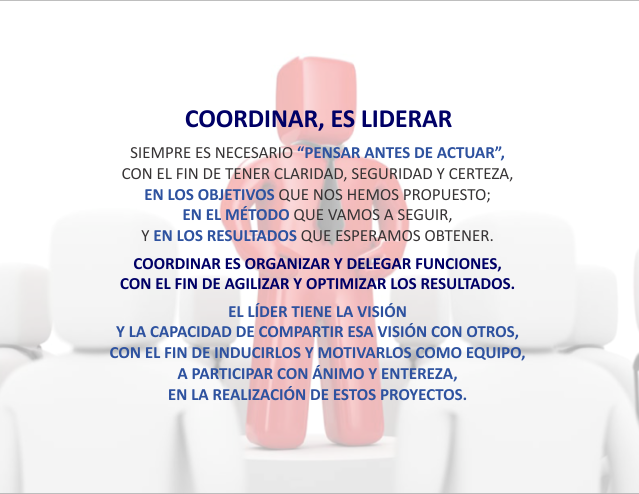 Coordinar es liderar Agosto 11 de 2011